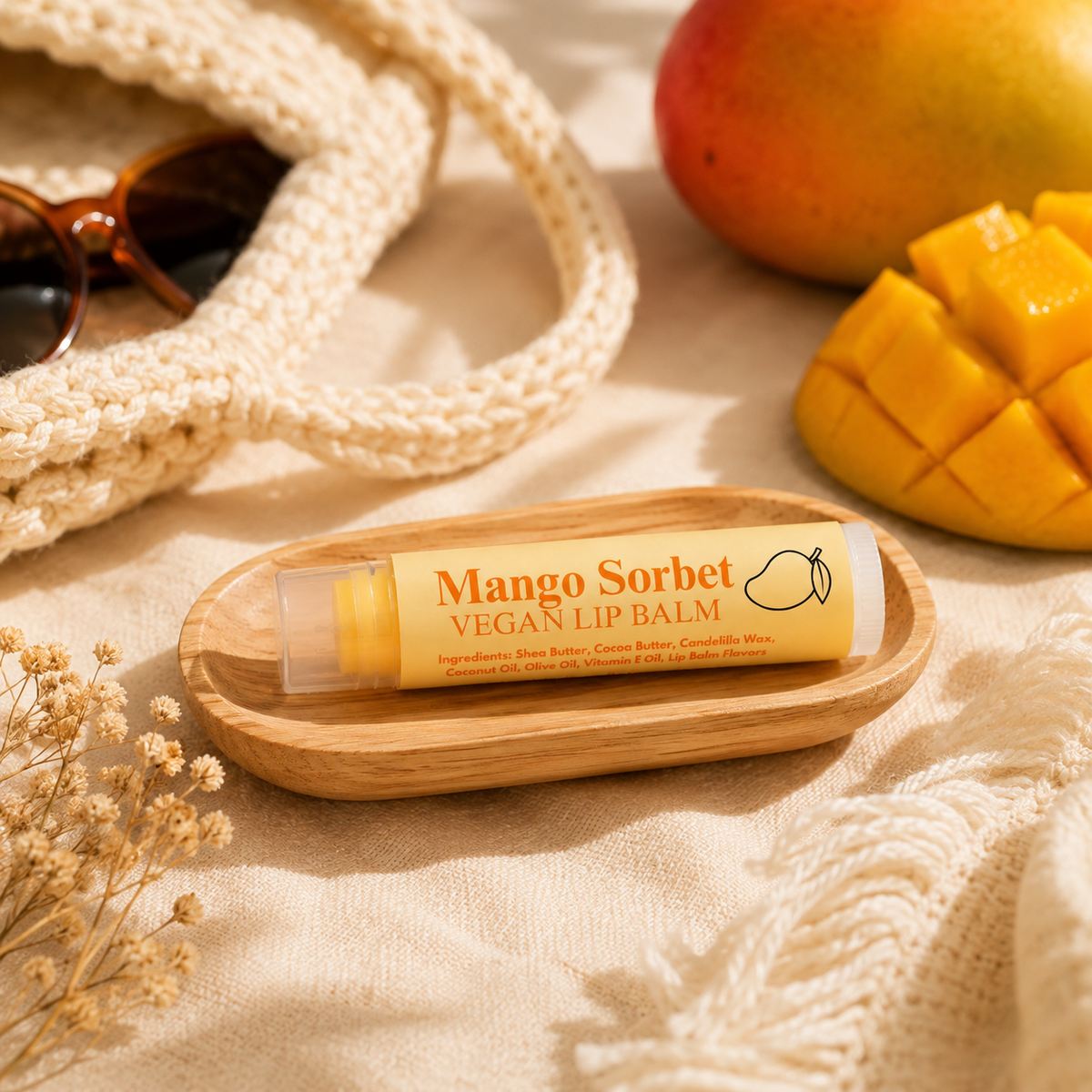 Vegan Mango Sorbet Lip Butter