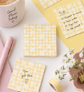 Blocs-notes autocollants fleurs marguerites jaunes