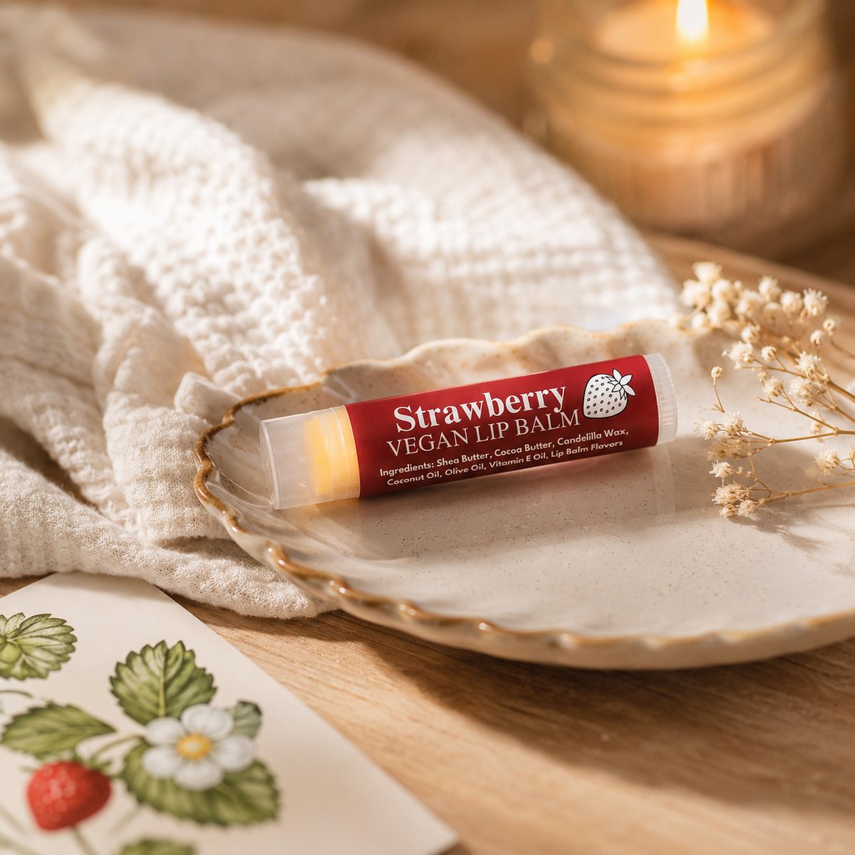 Vegan Strawberry Lip Butter