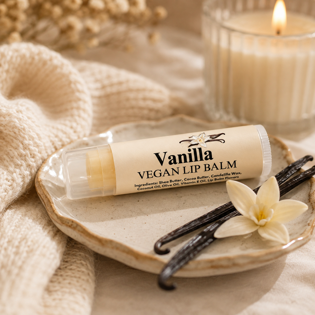 Organic Vegan Vanilla Lip Butter