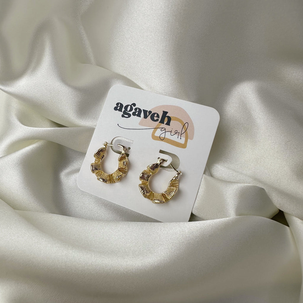 Ruffled Hoop Earrings