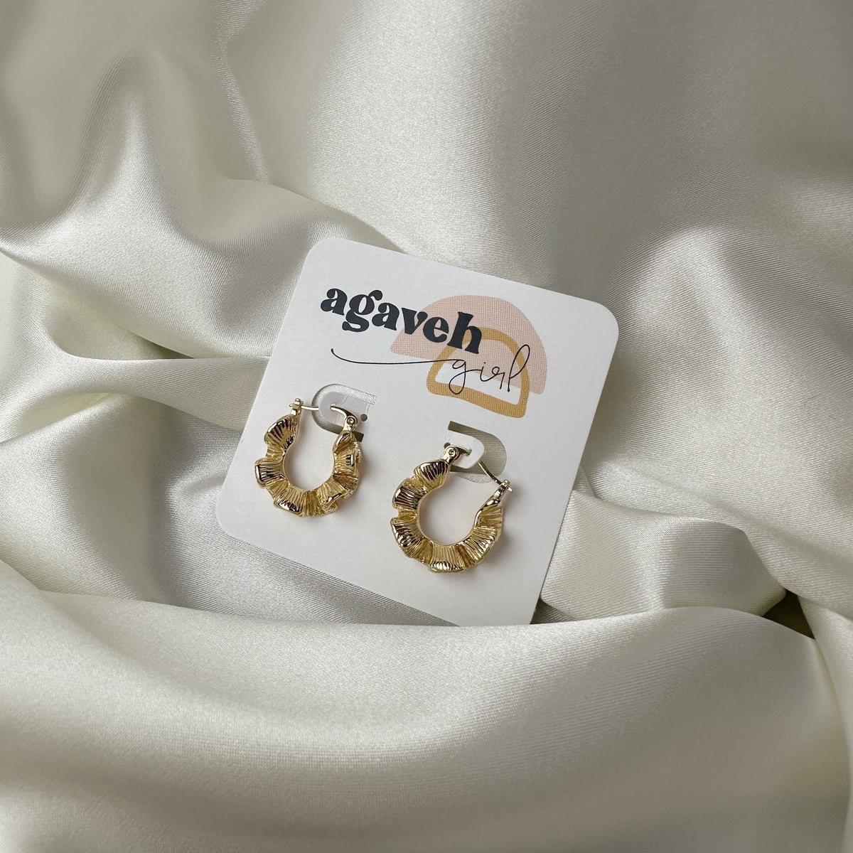 Ruffled Hoop Earrings