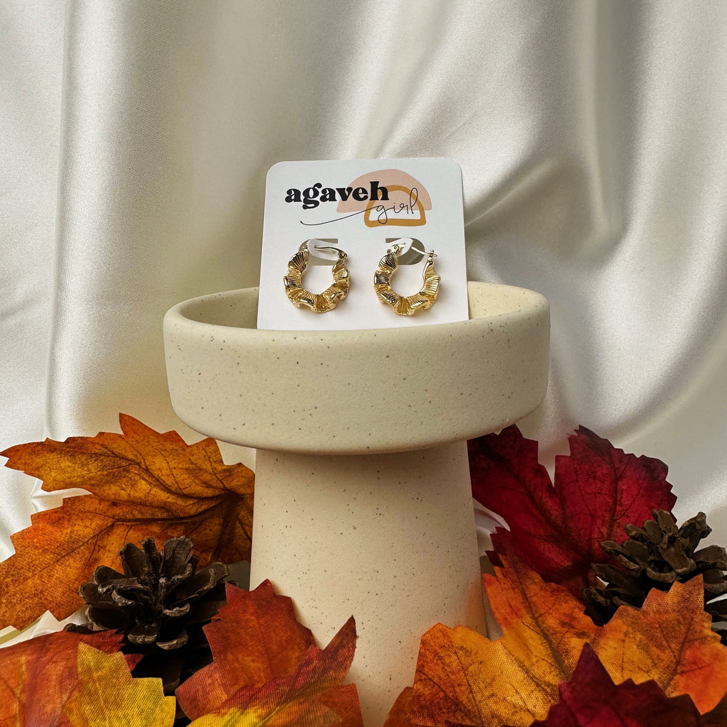 Ruffled Hoop Earrings